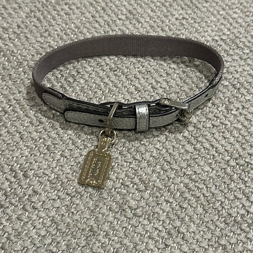 Henri Bendel Silver Dog Collar